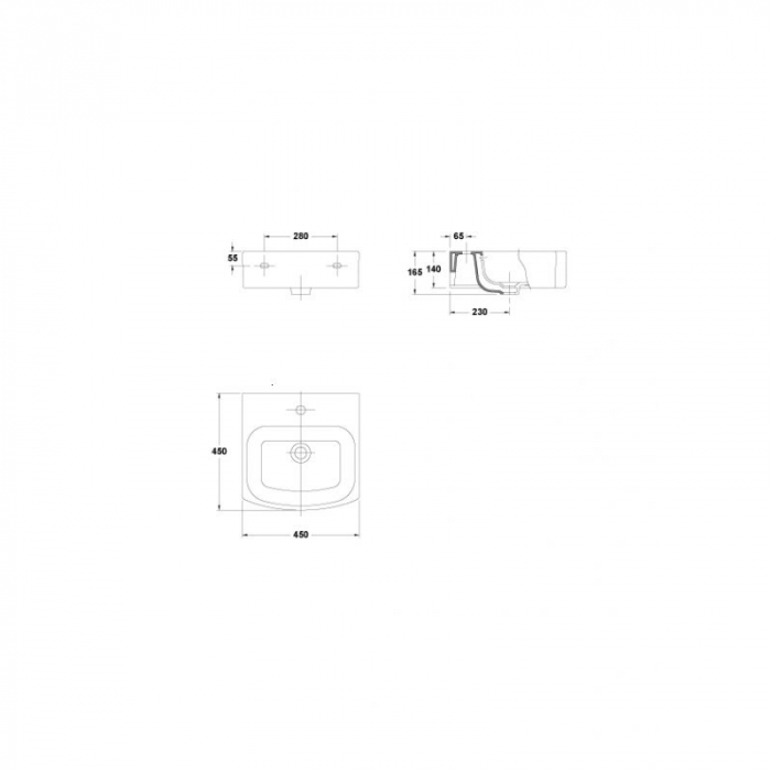 LAVOAR CLUB 45X45 ALB [5]