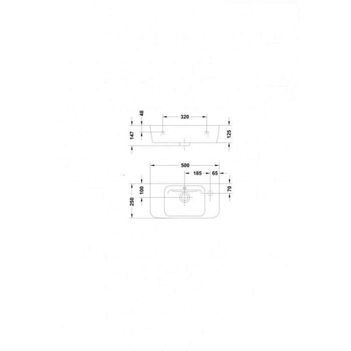 LAVOAR EMMA 50X25 SQUARE ALB [2]