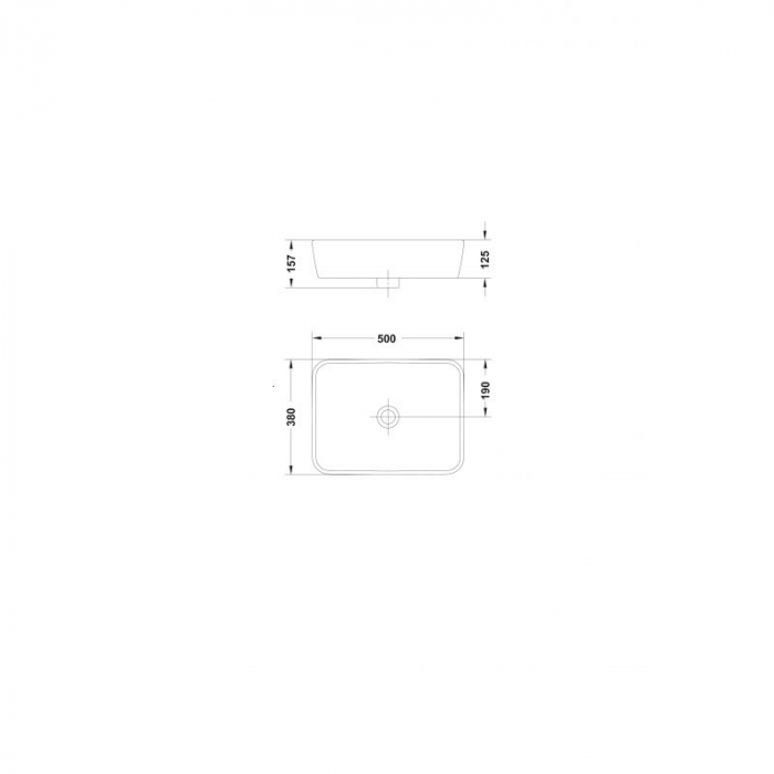 LAVOAR EMMA 50X38 ALB, FARA GAURA PENTRU BATERIE [2]
