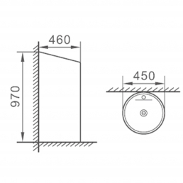 Lavoar Freestanding Alb Rotund 450x450 [2]