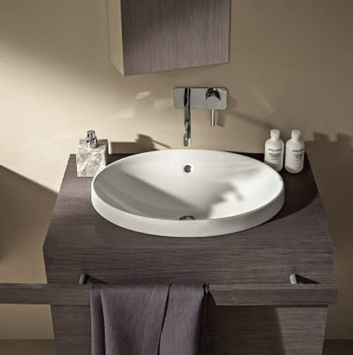 LAVOAR INCORPORAT GEBERIT VARIFORM, OVAL B-50CM, T-40CM, PREAPLIN VIZIBIL, GLAZURAT ALB [2]