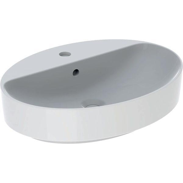 LAVOAR PE BLAT GEBERIT VARIFORM, OVAL, CU BANC CU ORIFICII DE ROBINET B-60CM,T-45CM, PREAPLIN VIZIBIL, ALB [1]