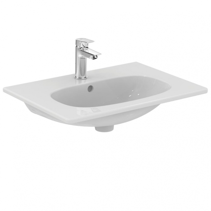 LAVOAR TESI 60 CM PENTRU MONTAJ PE MOBILIER, ALB MAT [1]