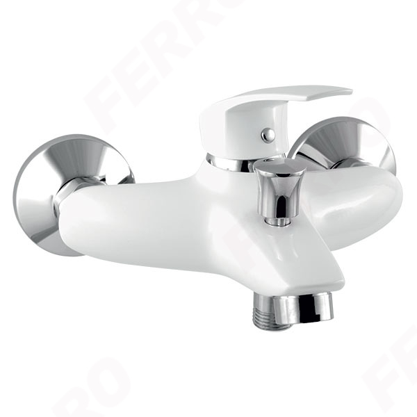 Metalia 57 White/Chrome - baterie perete cadă-duș [1]