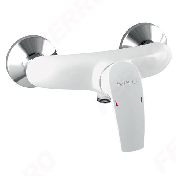 Metalia 57 White/Chrome - baterie perete duș [1]