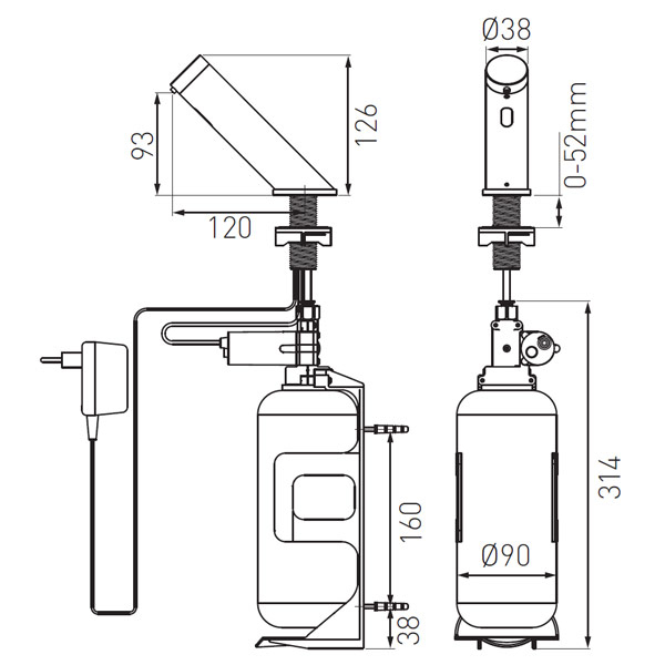 Mistral Sensor - dozator săpun lichid cu senzor [2]
