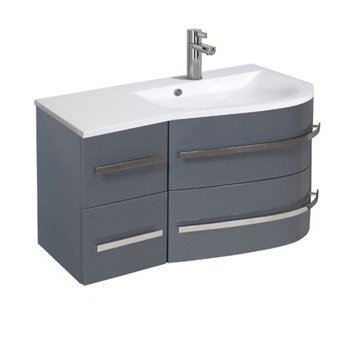 MOBILIER OPAL 90 CM, DREAPTA, 4 SERTARE, GRI LUCIOS [1]