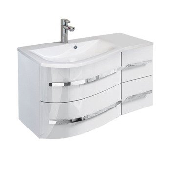 MOBILIER OPAL 90 CM, STANGA, 4 SERTARE, ALB LUCIOS [1]