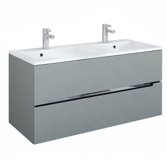 MOBILIER SILVER 120 CM DUBLU,2 SERTARE, GRI MAT NOU [1]