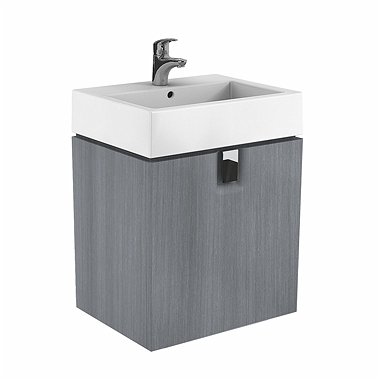 MOBILIER TWINS PENTRU LAVOAR 60 CM, CU 1 SERTAR,GRI STEJAR [1]
