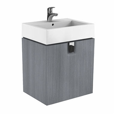MOBILIER TWINS PENTRU LAVOAR 60 CM CU USA GRI ARGINTIU [1]