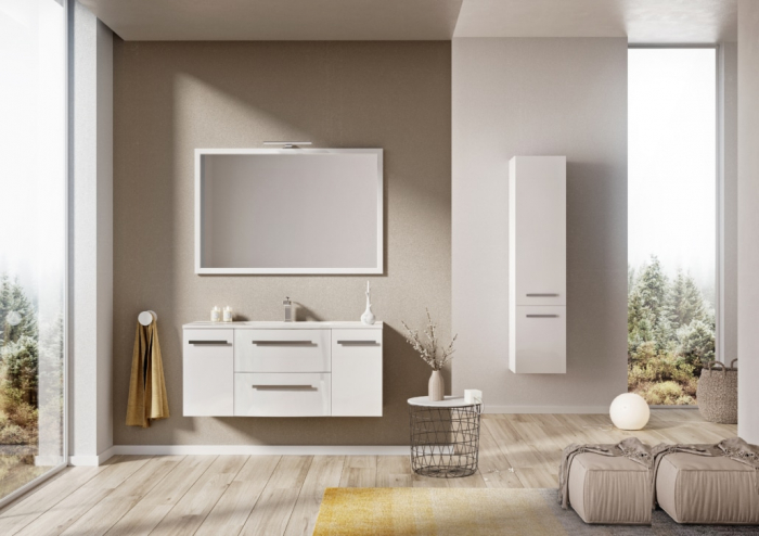 MOBILIER WAVE 120, SASE SERTARE (DOUA INTERNE) SOFT CLOSE, ALB LUCIOS NOU [4]