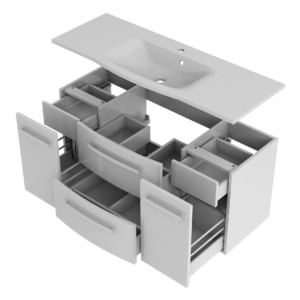 MOBILIER WAVE 120, SASE SERTARE (DOUA INTERNE) SOFT CLOSE, ALB LUCIOS NOU [2]