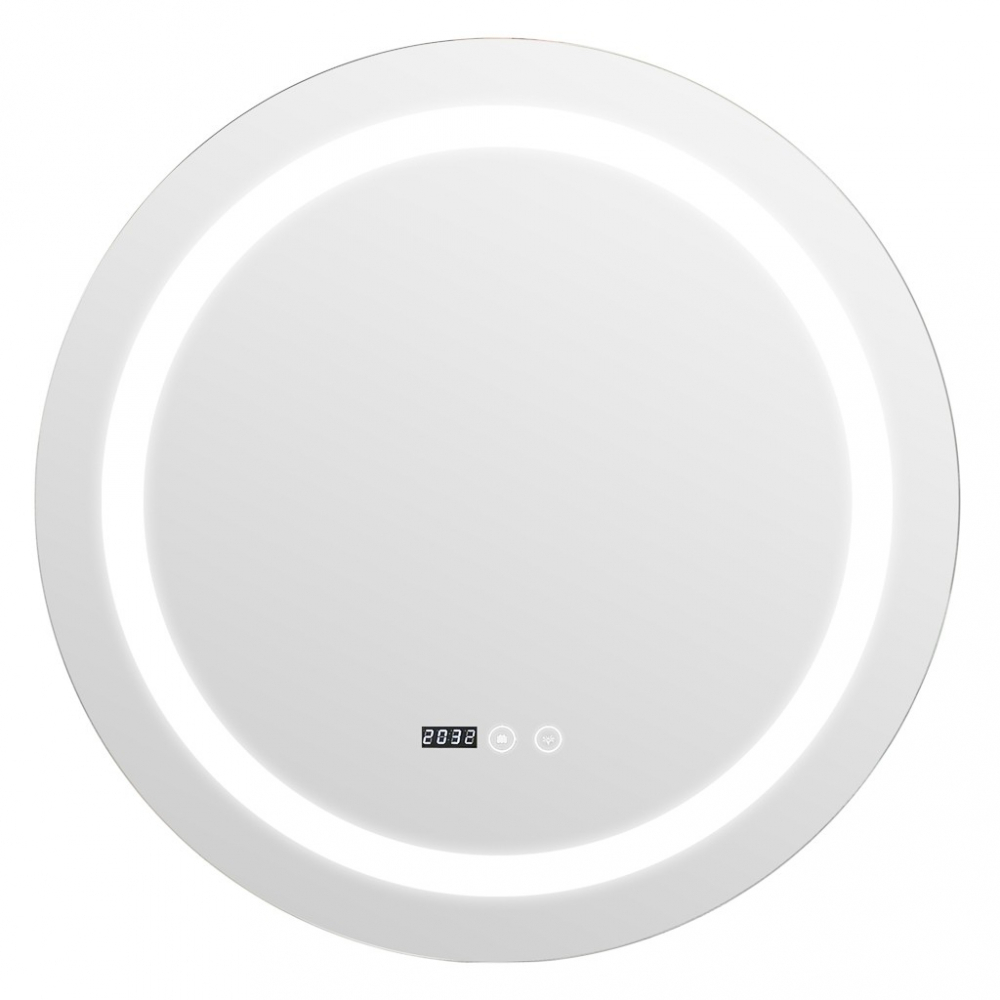 Oglinda Baie 70x70 Rotunda Led , Dezaburire si Ceas [2]