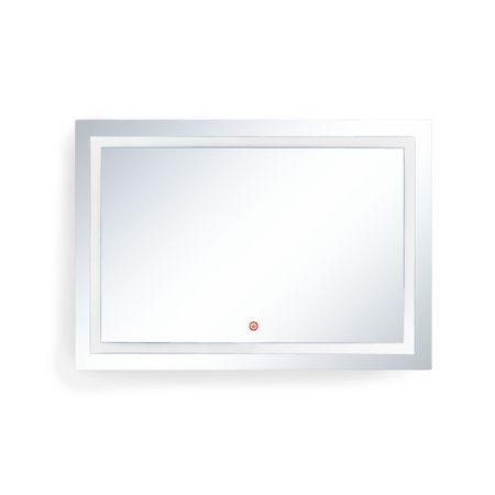 Oglinda baie cu iluminare LED si buton touch, 100x70  cm, colturi rotunjite [4]