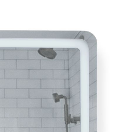 Oglinda  baie 80x60 cm cu iluminare Led cu buton touch. [4]