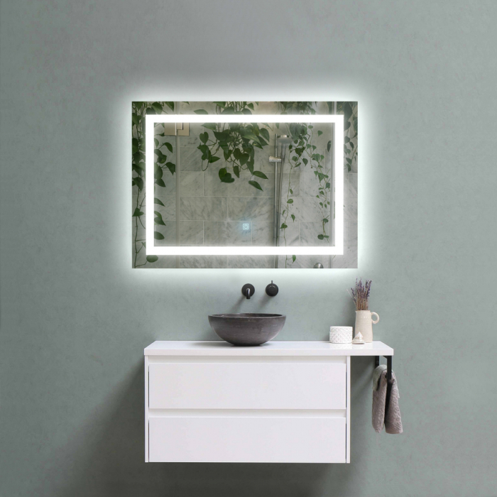 Oglinda baie 800x600 mm  cu buton touch. [1]