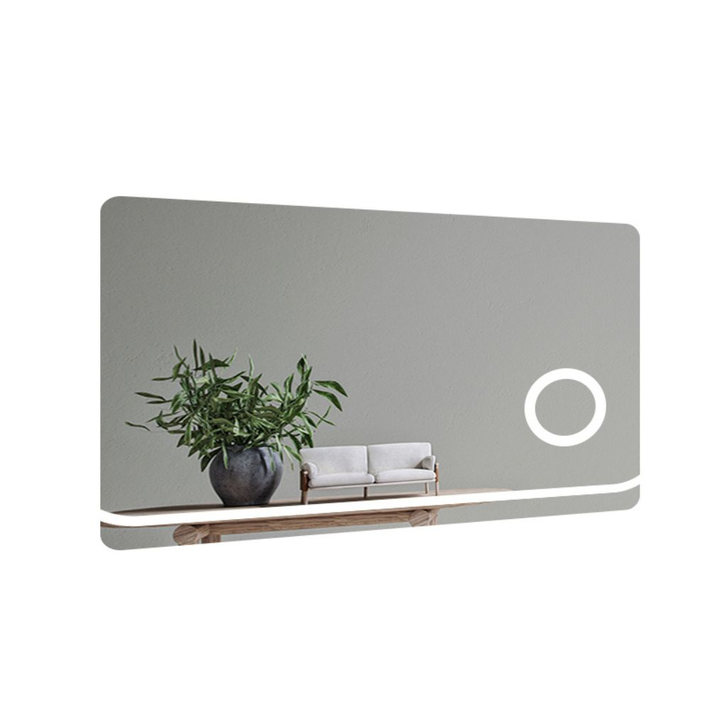Oglinda Baie Led 90x60 cm Dezaburire , buton Touch si Lupa [2]