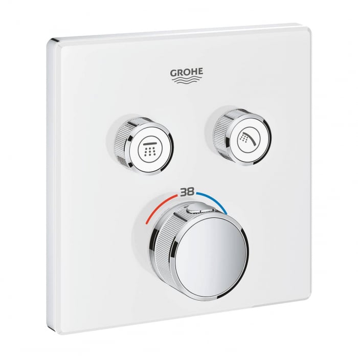 ORNAMENT PATRAT SMART CONTROL TERMOSTATAT 2 VALVE CROM-ALB [1]