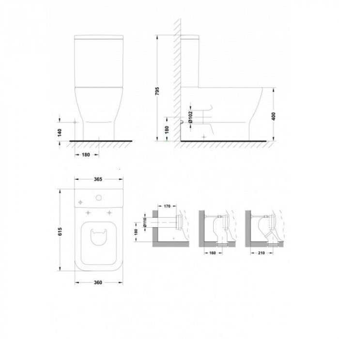 REZERVOR WC EMMA 3/4.5 L  ALB NOU [2]