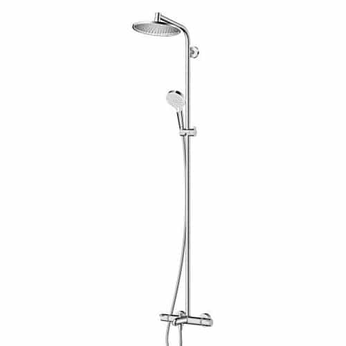 SISTEM DUS TERMOSTATIC CROMETTA S 240, 1 JET, CU PIPA CADA, CROM [1]