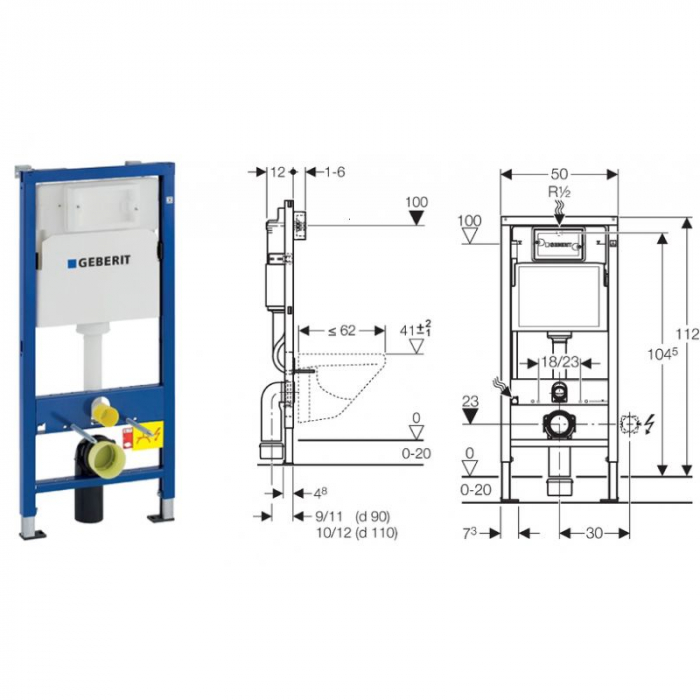 SISTEM INSTALARE PENTRU VAS WC DUOFIX UP 100 CAL. I [1]