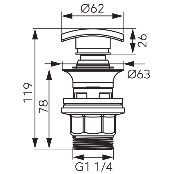 Ventil D1 1/4” [2]