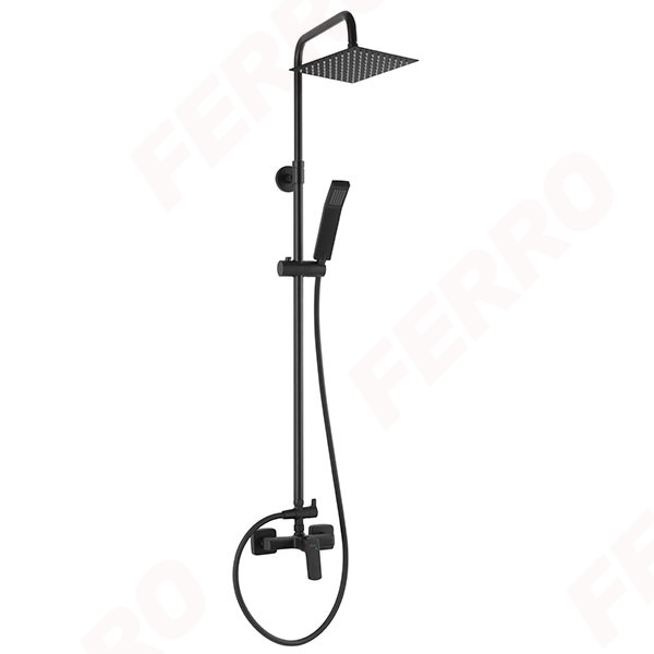 Vitto VerdeLine - Sistem de dus cu baterie perete dus, negru [1]