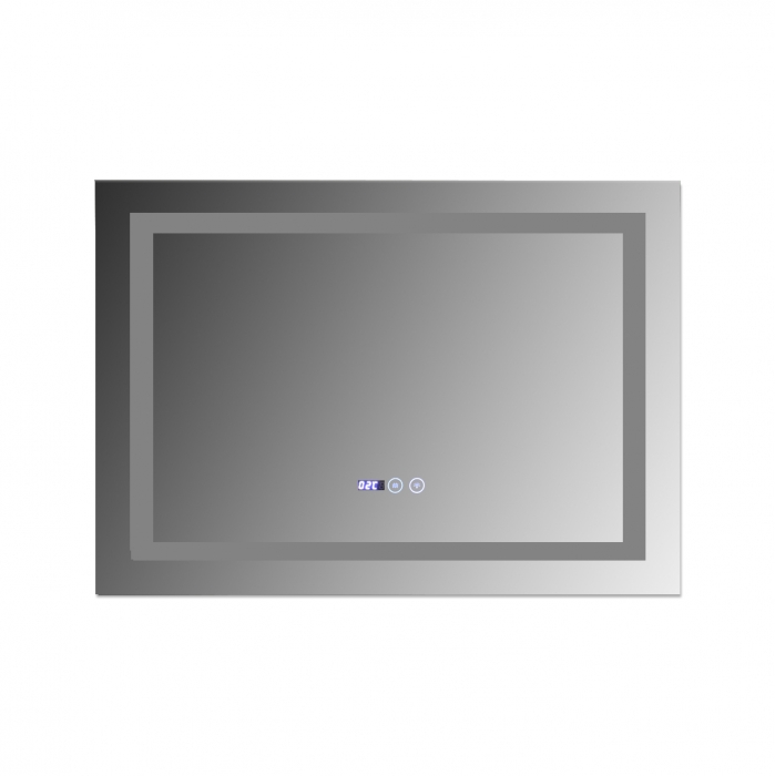 Oglinda baie 80x60 cm,  cu sistem dezaburire,termometru si ceas cu buton touch. [4]
