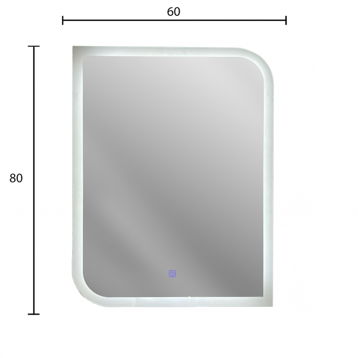 Oglinda  baie 600x800mm cu iluminare LED si buton touch. [3]