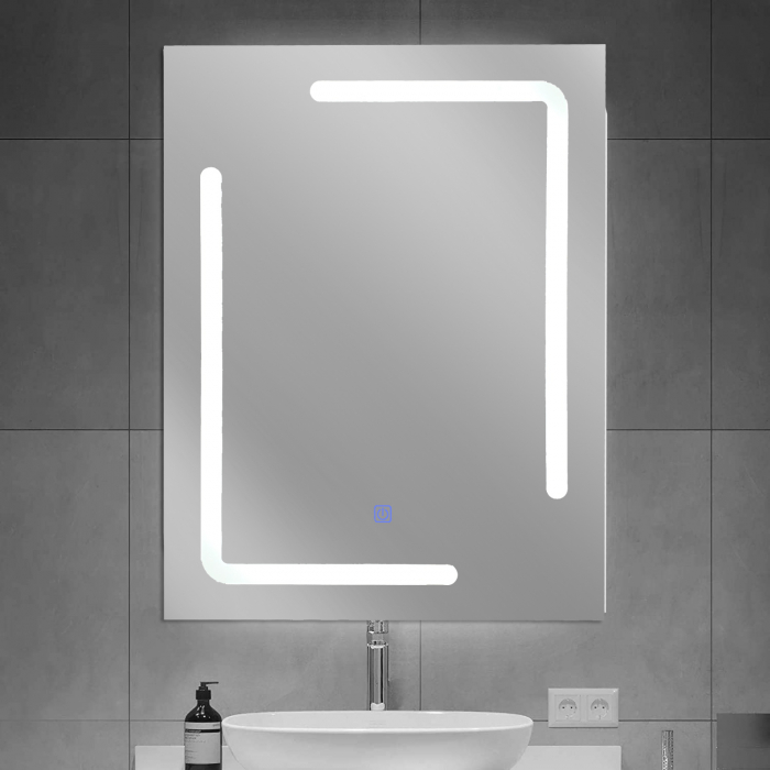 Oglinda baie 600x800mm cu iluminare LED si buton touch. [5]