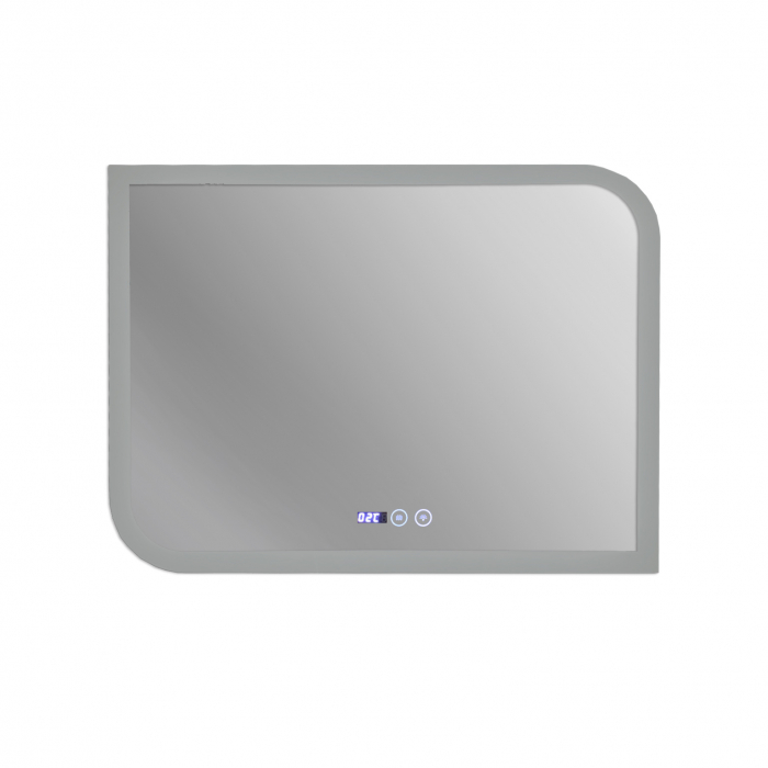 Oglinda baie 80X60 cm cu sistem dezaburire,termometru, ceas si buton touch. [2]