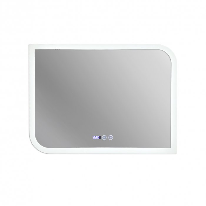 Oglinda baie 80X60 cm cu sistem dezaburire,termometru, ceas si buton touch. [4]