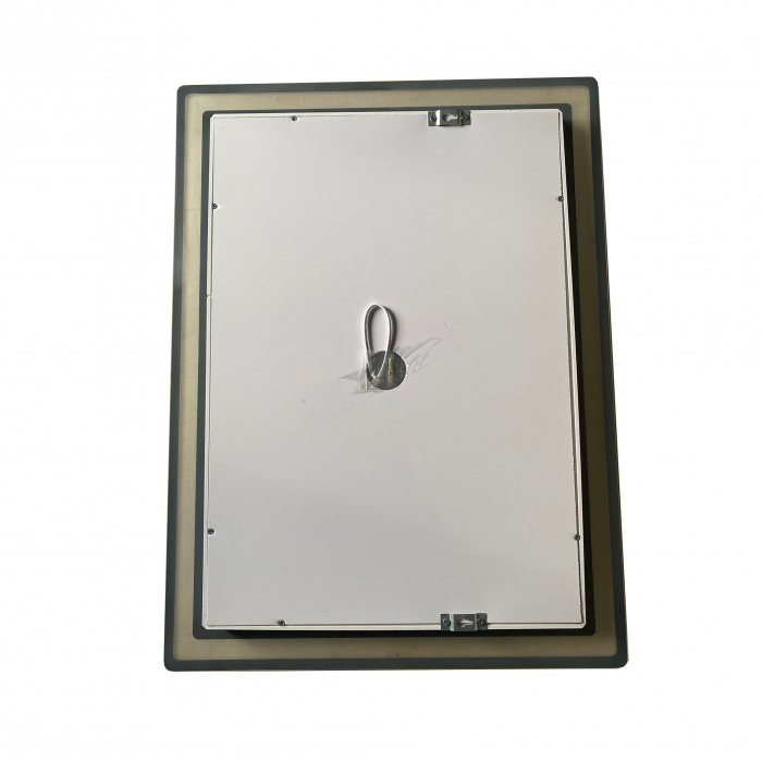 Oglinda baie cu iluminare led,dezaburire,ceas,termometru si lupa, 80x60cm. [5]