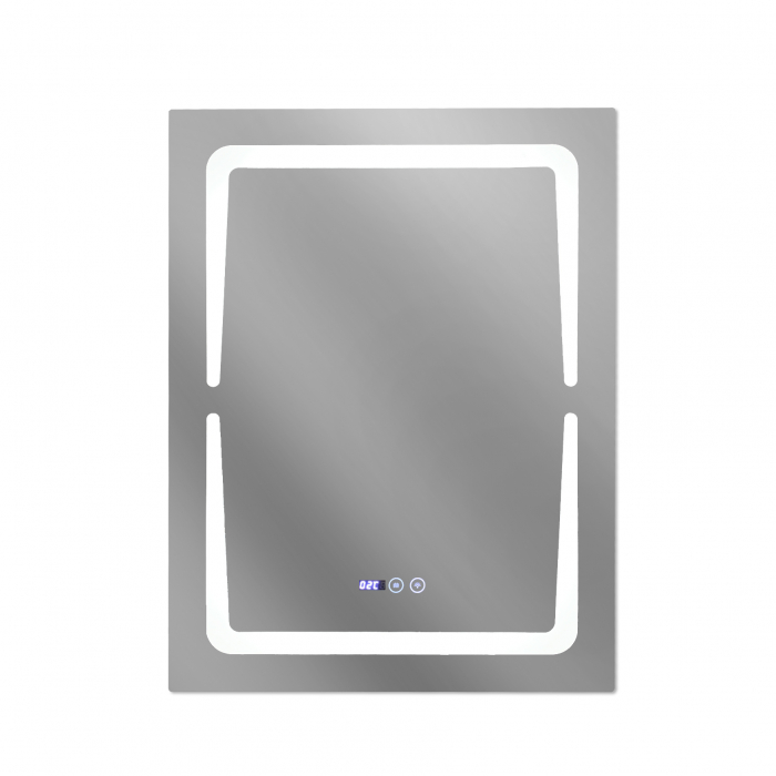 Oglinda baie 60x80 cm cu sistem dezaburire,termometru, ceas si buton touch. [2]