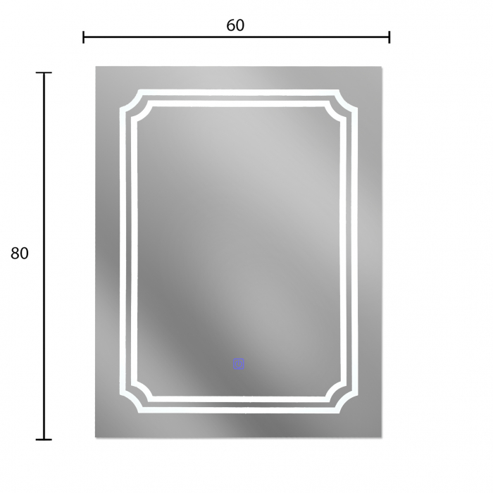 Oglinda baie 600x800mm cu iluminare LED si buton touch [2]