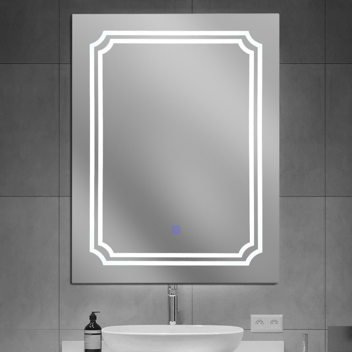 Oglinda baie 600x800mm cu iluminare LED si buton touch [1]