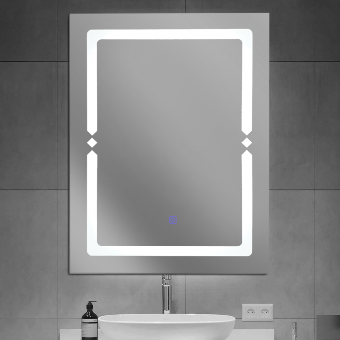 Oglinda baie 600x800mm cu iluminare LED si buton touch [1]