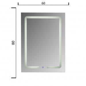 Oglinda baie cu iluminare LED si buton touch 60x80 cm [1]