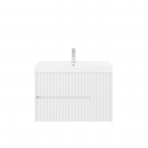 Set mobilier si lavoar compozit alb 80 cm,portofino [1]