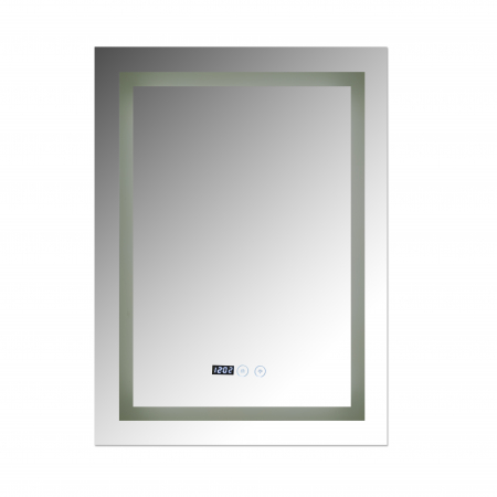 Oglinda baie 60x80 cm cu sistem dezaburire,termometru, ceas si buton touch. [2]