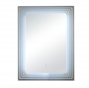 Oglinda baie cu iluminare LED si buton touch, 60x80 cm [4]