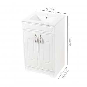 Mobilier baie Retro mdf vopsit + Lavoar slim 50x40,5 cm [3]