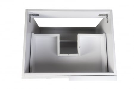 Mobilier baie mdf infoliat, alb, suspendat, 2 sertare soft close, lavoar 80  cm [4]
