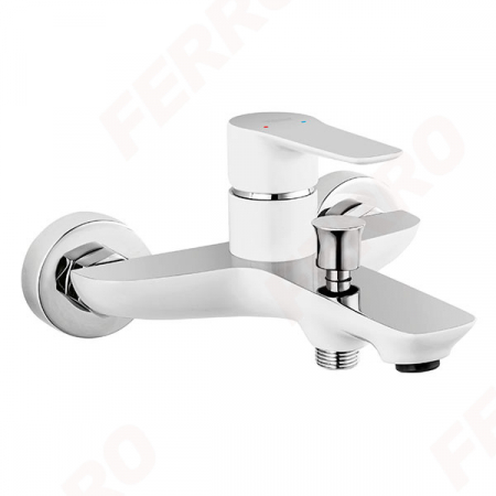 Baterii baie - Adore White/Chrome - baterie perete cadă-duș