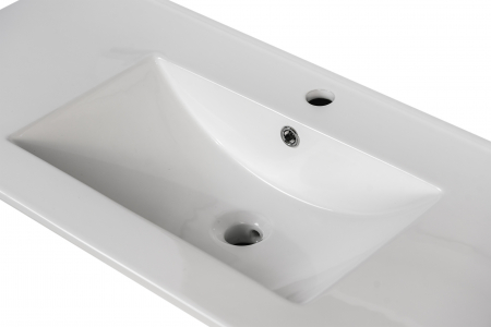 Mobilier baie mdf infoliat, alb, suspendat, 2 sertare soft close, lavoar 80  cm [8]