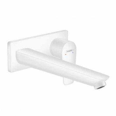 Baterii baie - BATERIE LAVOAR TALIS E CU MONTAJ PE PERETE SI PIPA 225 MM, WHITE MATT