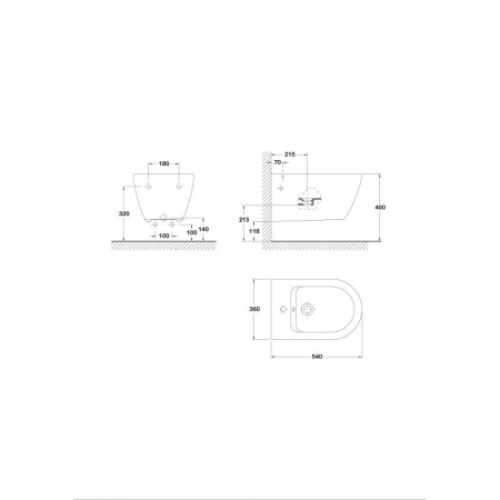 BIDEU EMMA ROUNDED SUSPENDAT ALB [5]