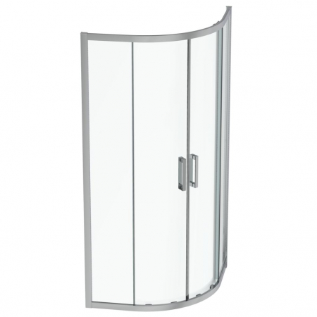 Cabine de dus - CABINA DE DUS SEMIROTUNDA CONNECT 2, 90X90CM, H. 195, USI CULISANTE, STICLA 6MM TRATATA IDEALCLEAN, PROFIL CROM