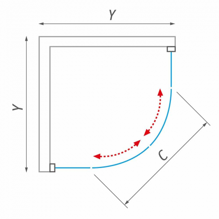 CABINA DUS ECRN2N 1000/2050 CROM,TRANSPARENT [3]